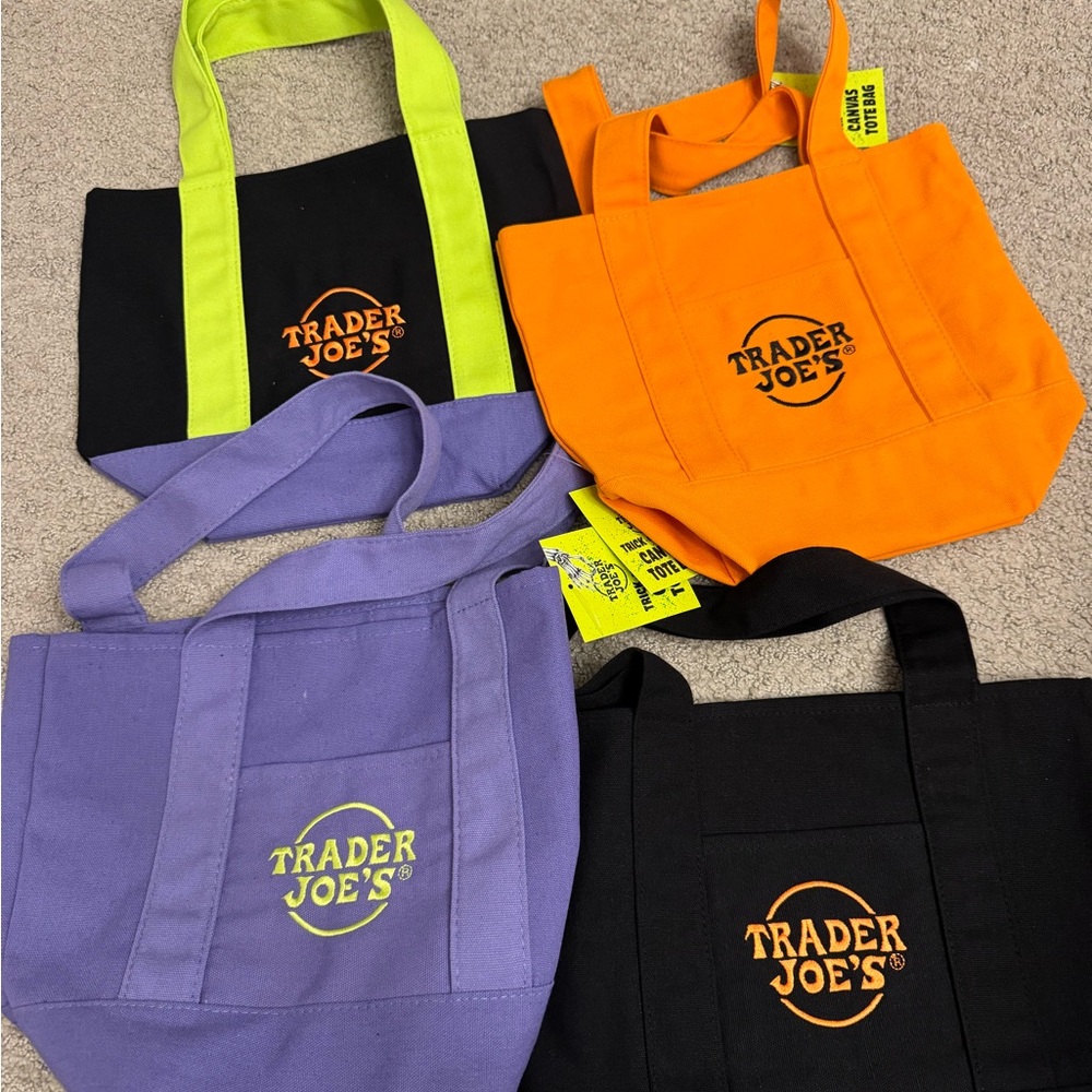 Trader Joe's Colorful Tote Bag Set